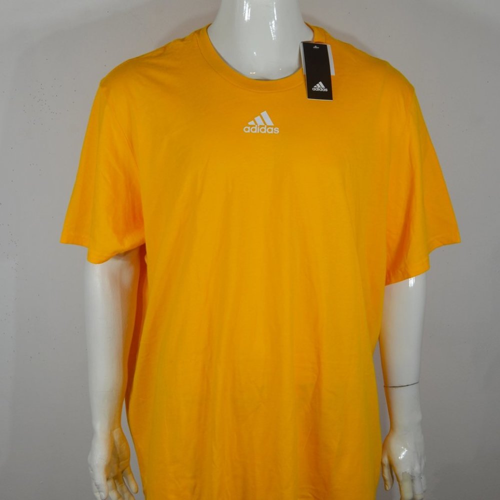Adidas Amplifier Men's T-Shirt 4XL Short Sleeve Gold White NWT